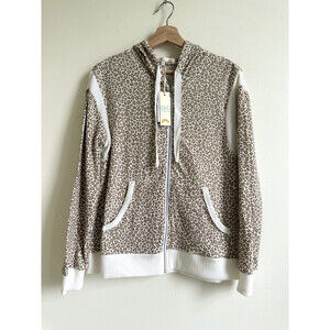 C&C CALIFORNIA Women's Leopard-Print Hoodie, Snow Leopard, Size M, $109